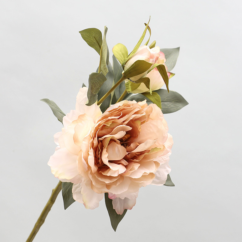 3-head rich peonies artificial flower Champagne