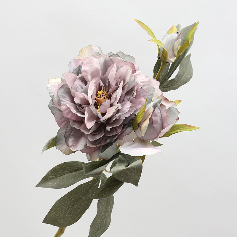 3-head rich peonies artificial flower Lavender