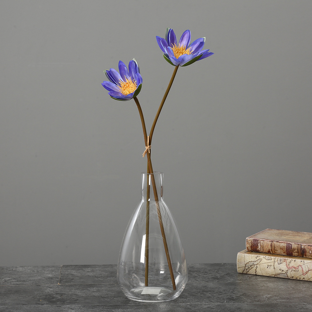 Artificial flower water lily  arrangement Color:Blue