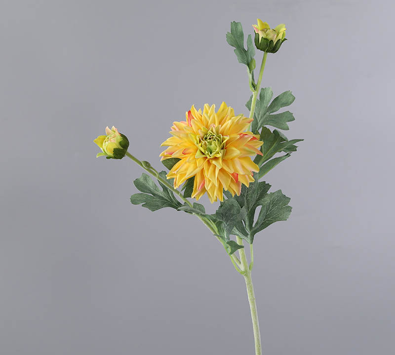 Artificial Flower Dahlia Yellow