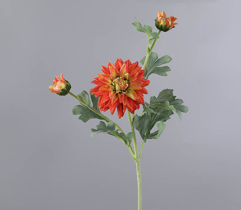 Artificial Flower Dahlia Color:Tangerine