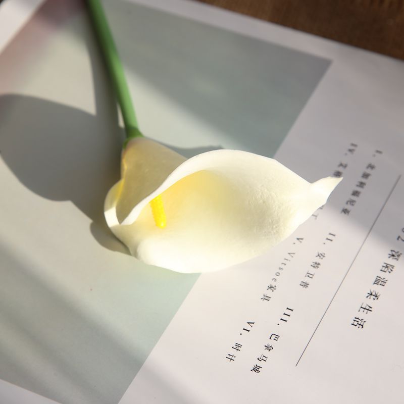 PU material mini calla lily home artificial flower  fake flower Milky White