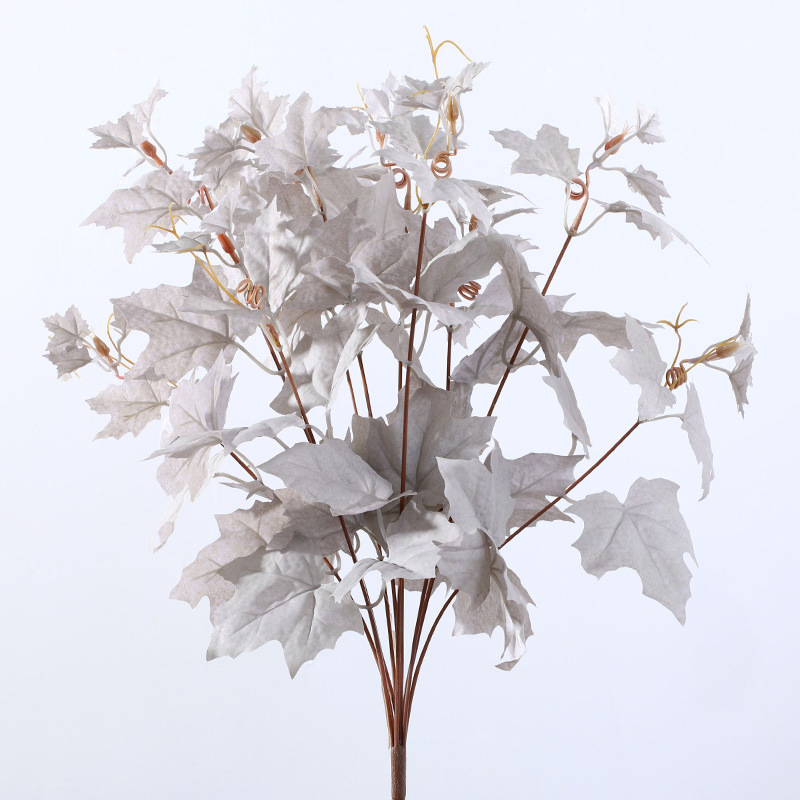 Artificial Maple Leaf ation American Maple Leaf Bouquet Simulated Flowers Silver Grey