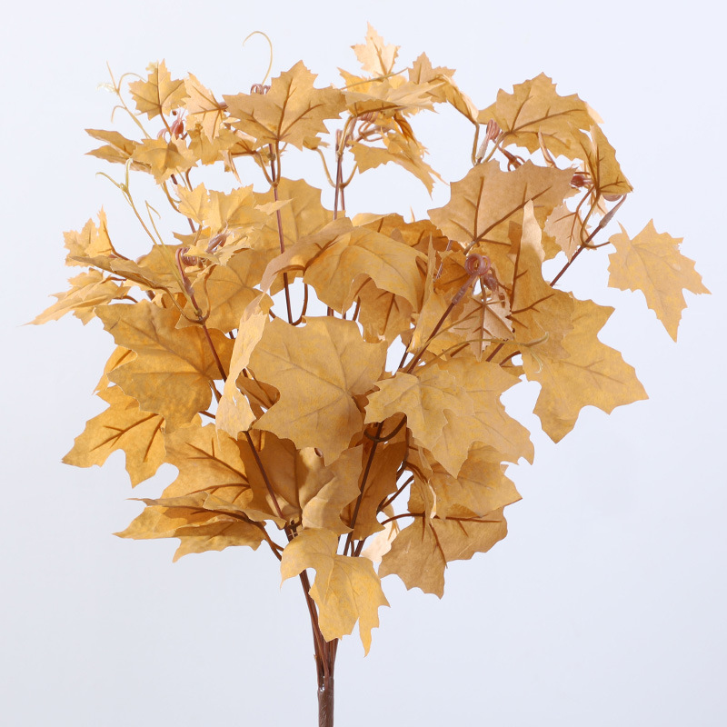 Artificial Maple Leaf ation American Maple Leaf Bouquet Simulated Flowers Color:Yellow