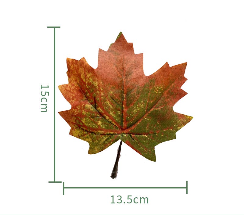 Artificial Canadian Maple Leaf Halloween Photo Props Fake Maple Leaf Orange