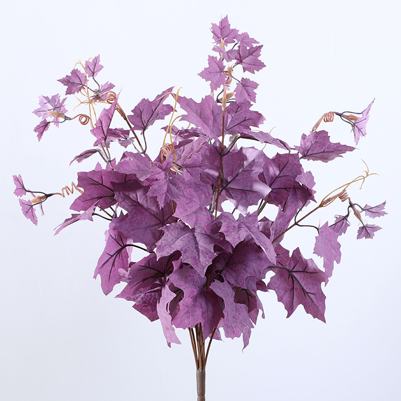 Artificial Maple Leaf ation American Maple Leaf Bouquet Simulated Flowers Purple