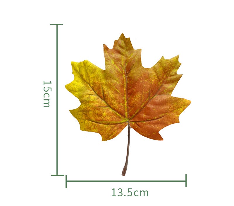 Artificial Canadian Maple Leaf Halloween Photo Props Fake Maple Leaf Color:Copper