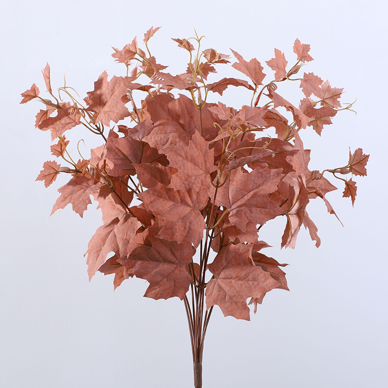 Artificial Maple Leaf ation American Maple Leaf Bouquet Simulated Flowers Color:Snowflake Red