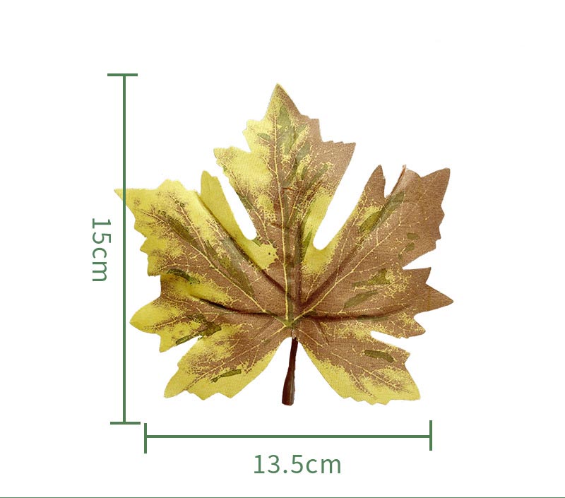 Artificial Canadian Maple Leaf Halloween Photo Props Fake Maple Leaf Western yellow