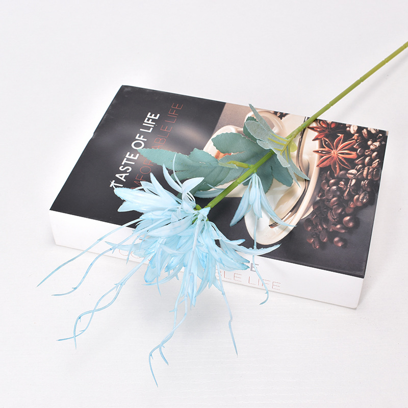 Artificial epiphyllum, single flame epiphyllum plastic flower Blue