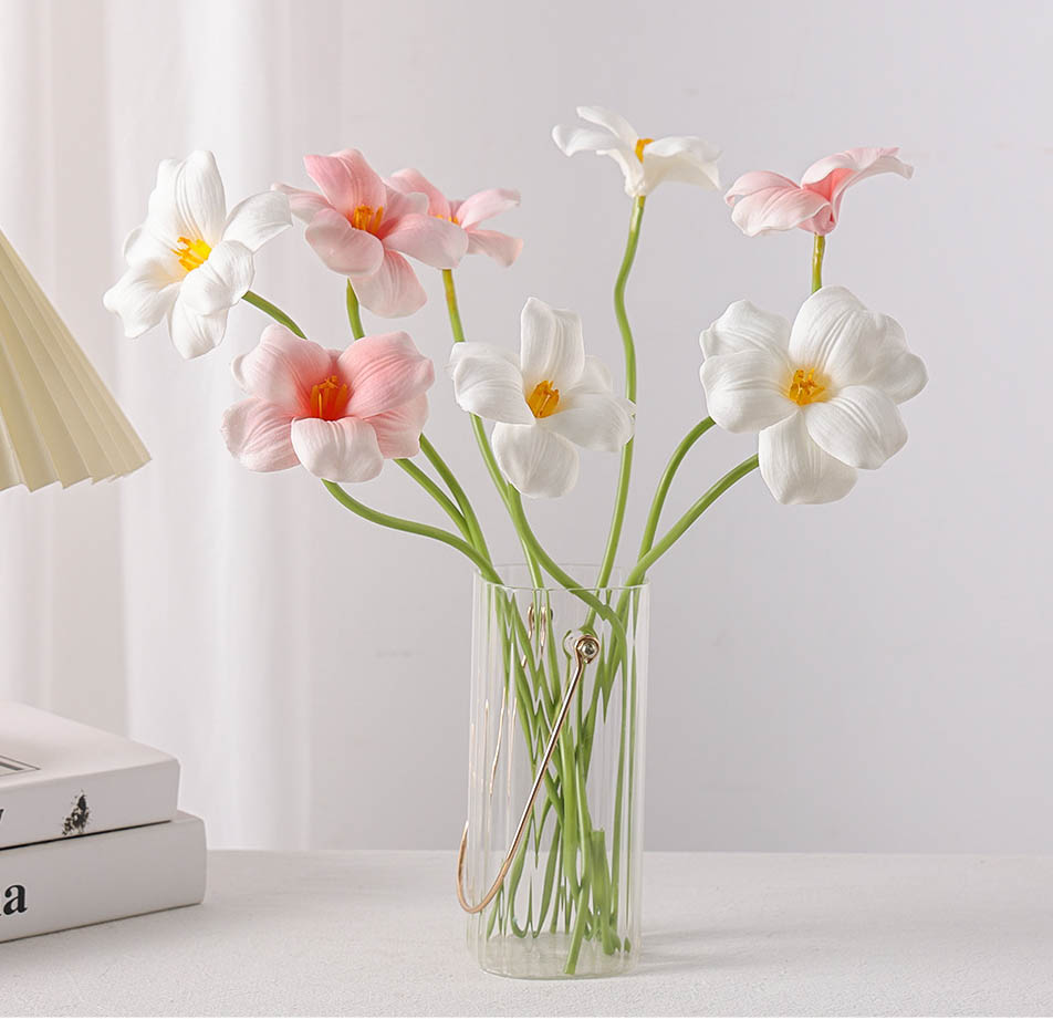 artificial tulips with flip-petal , leafless PU hand-feel large flowers