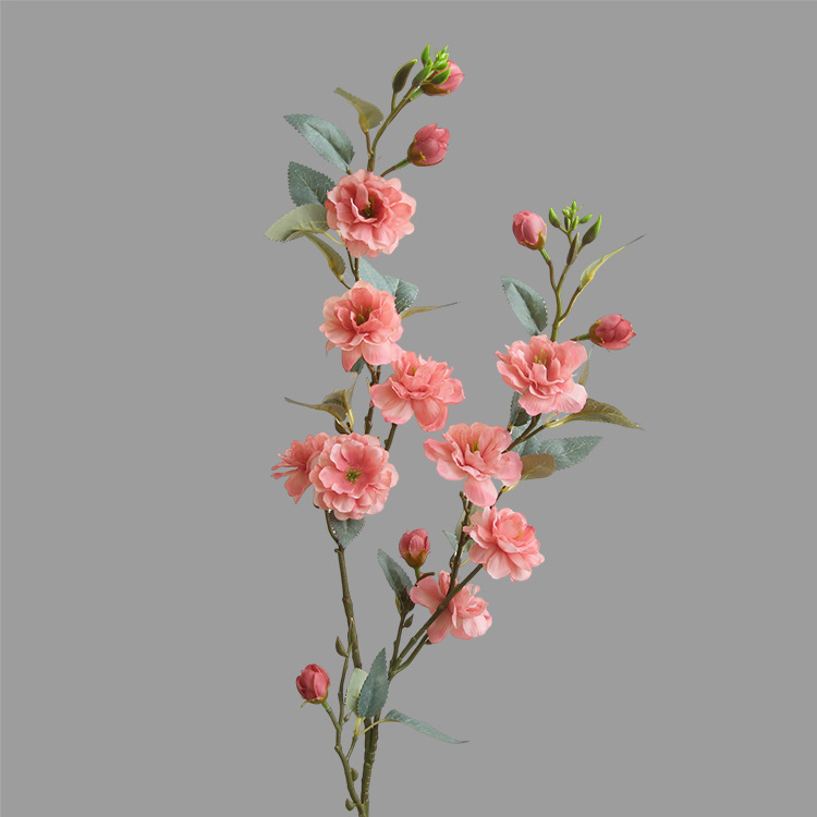 Camellia artificial flower   pastoral fake flower Dark Pink