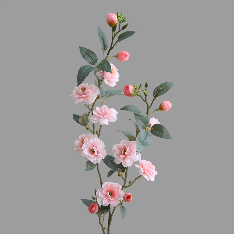 Camellia artificial flower   pastoral fake flower Light Pink