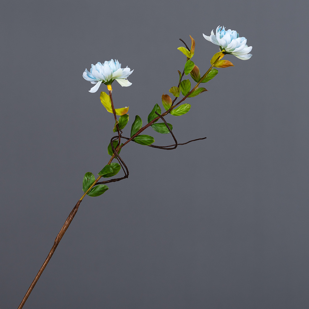 Korean twig wild chrysanthemum artificial flower small daisy Color:Sky Blue