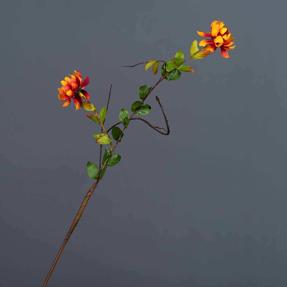 Korean twig wild chrysanthemum artificial flower small daisy Color:Tangerine