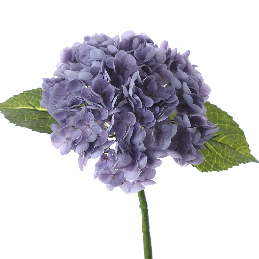 3D hand-feeling moisturizing large hydrangea artificial flowers Color:Violet