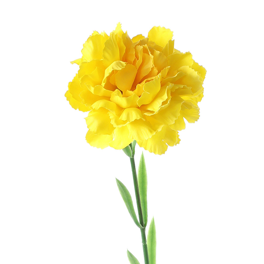 Silk artificial flower carnation Yellow