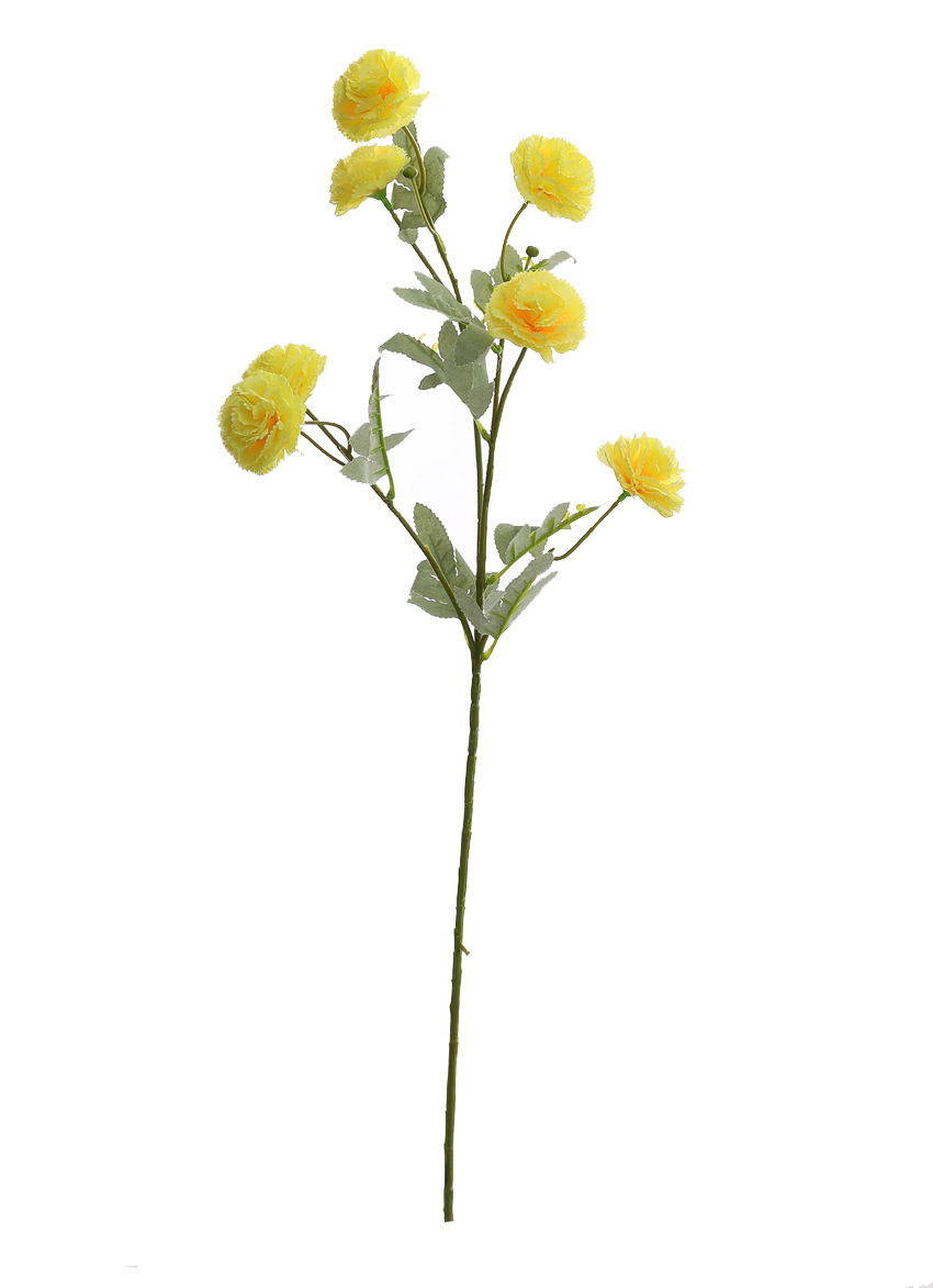 Oil painting carnation artificial flower European style Color:Yellow