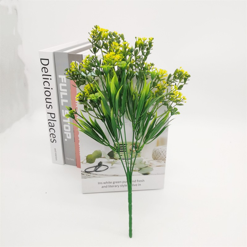 Artificial Flowers Gypsophila Bouquet Color:Yellow