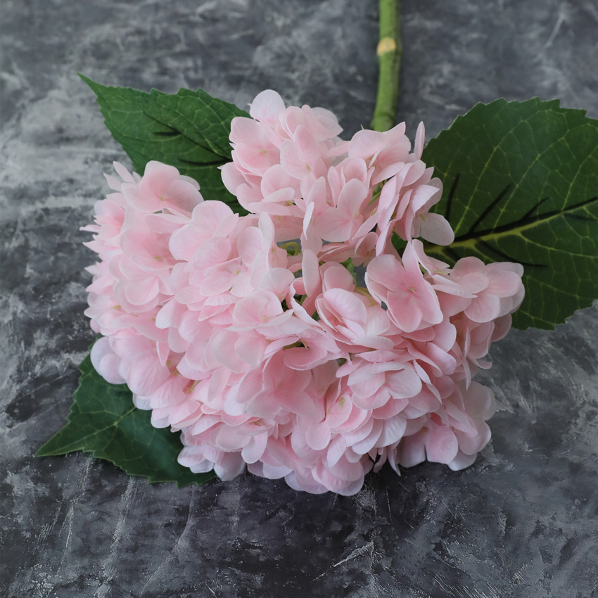 3D hand-feeling moisturizing large hydrangea artificial flowers Color:Pink