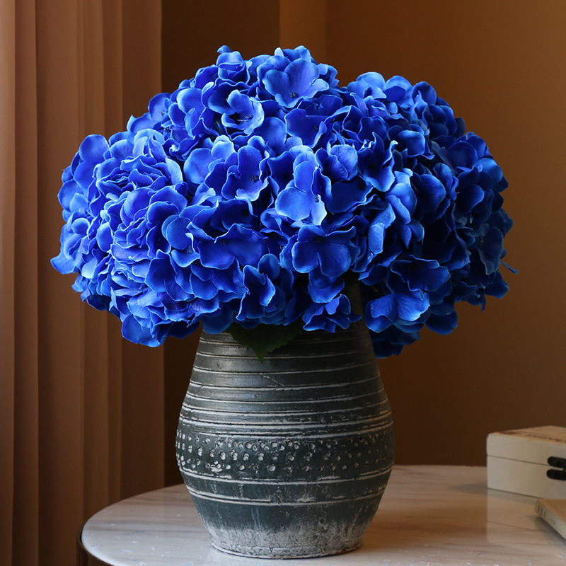 5-head hydrangea silk flower ation  fake flowers 5-pronged artificial hydrangea flower arrangement