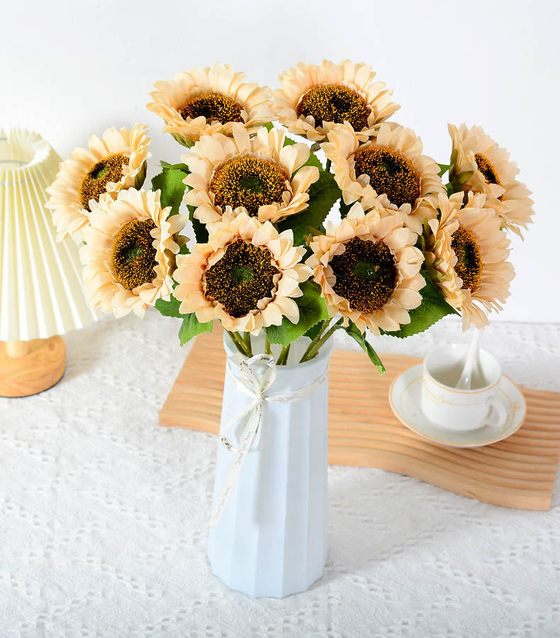 Artificial sunflower ation flower, sunflower fake flower arrangement, silk flower photography props