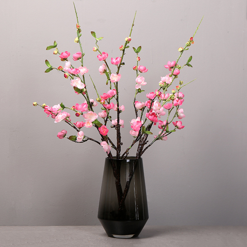 Simulated peach branches, Artificial peach blossoms, living room ation, fake flower ornaments