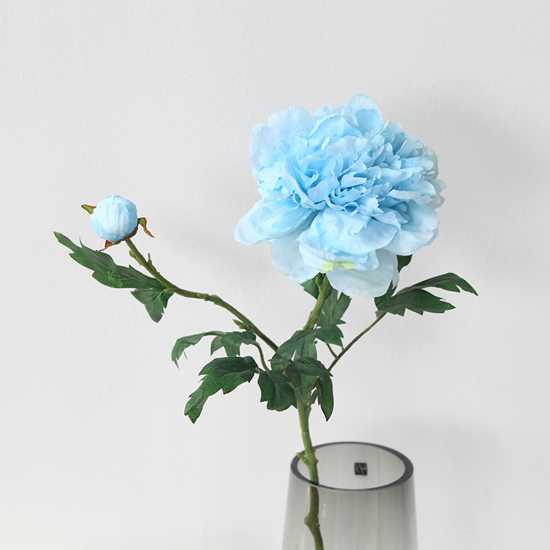 Artificial Peony Flower Arrangement  Fake Flowers ation Table Flowers Color:Blue