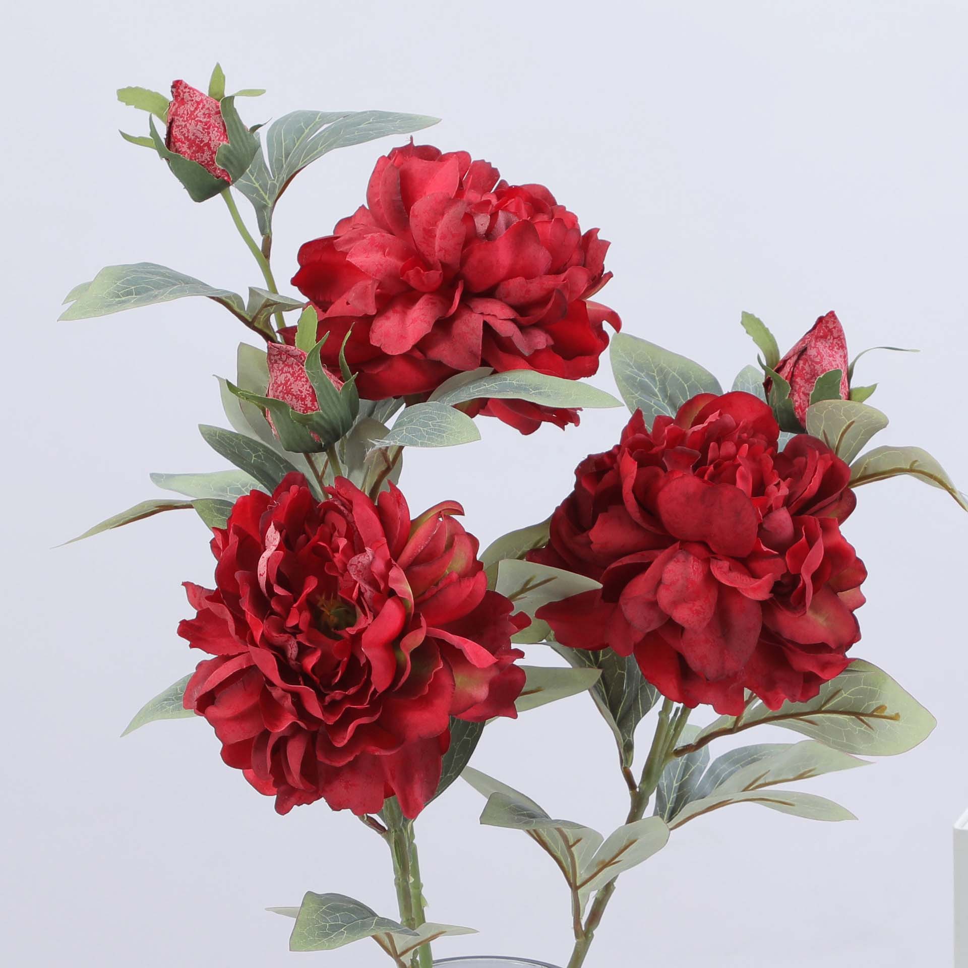 High-end artificial peonies, single fake peonies hotel  flowers  flowers arrangement Wine