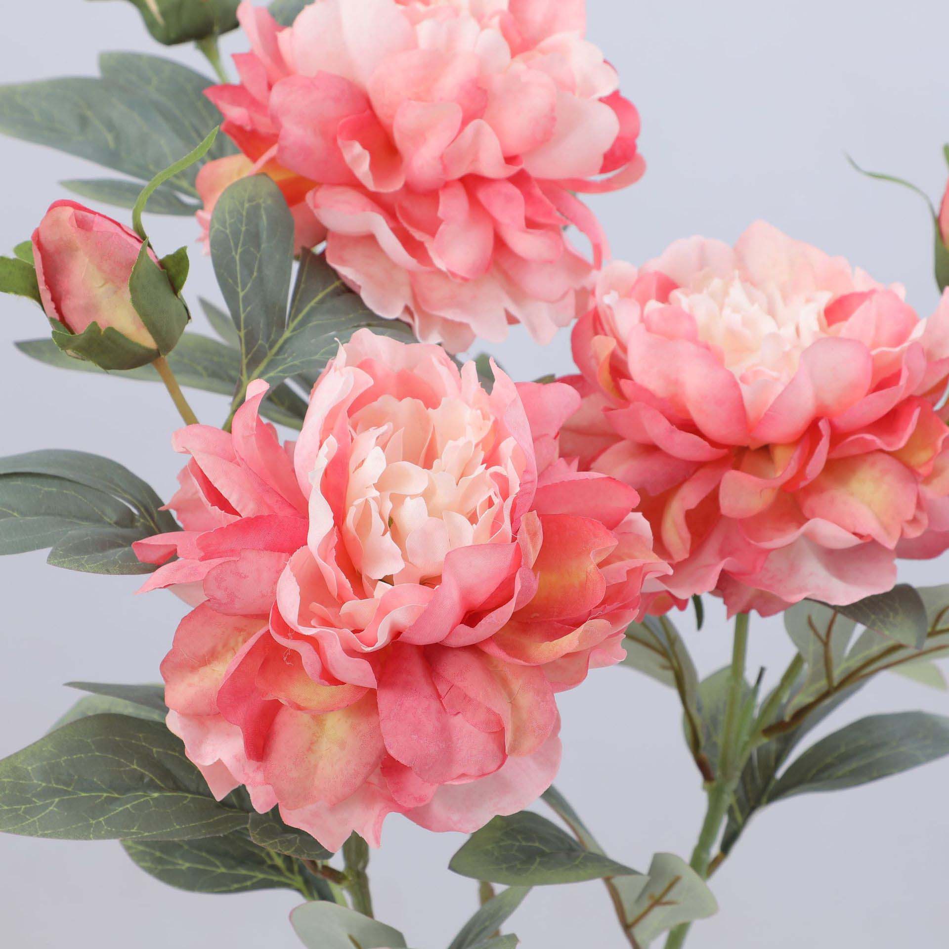 High-end artificial peonies, single fake peonies hotel  flowers  flowers arrangement Pink