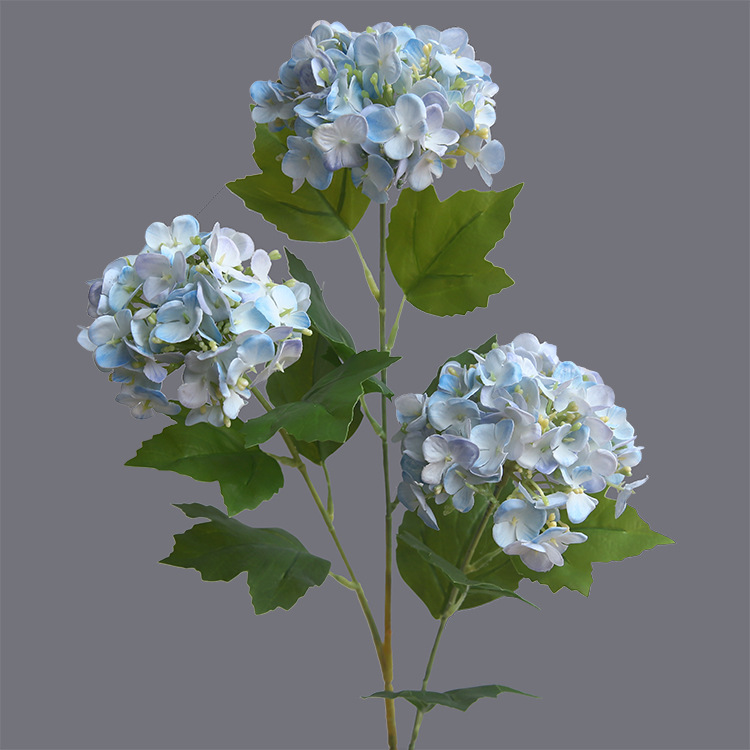 hydrangea artificial flowers, fresh hydrangea silk flowers Color:Blue