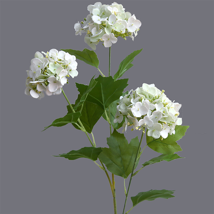 hydrangea artificial flowers, fresh hydrangea silk flowers White