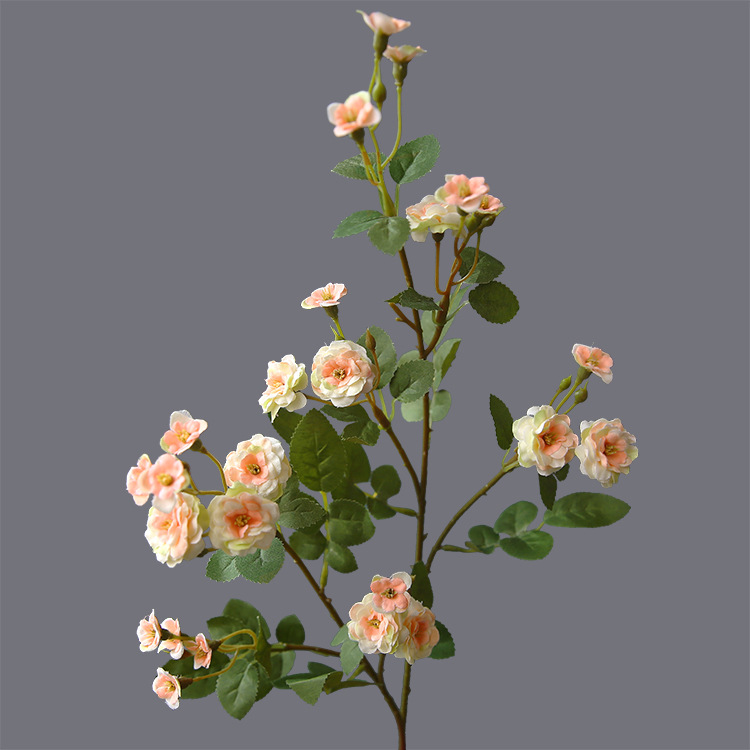 artificial rose flower pastoral flower Color:Champagne