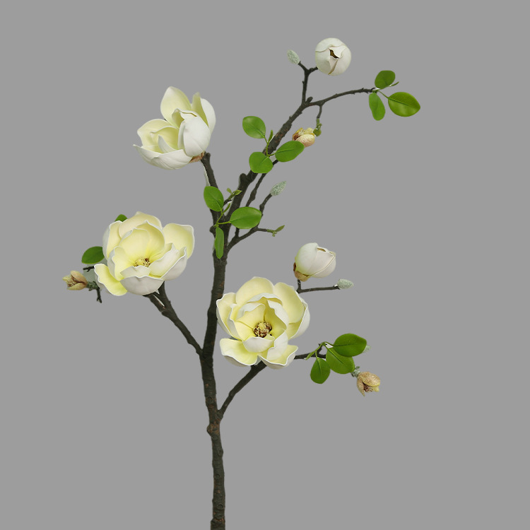 PU Magnolia artificial flower White