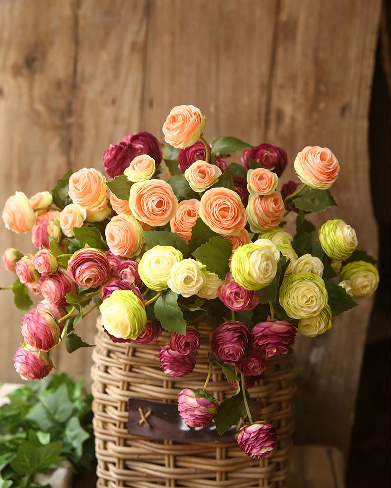 Land lotus artificial flower arrangement, Ranunculus fake flower