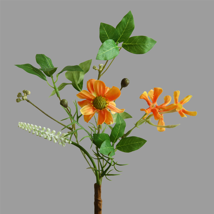 Simulated Margaery bouquet, indoor , photography props, window display, fake flowers Orange