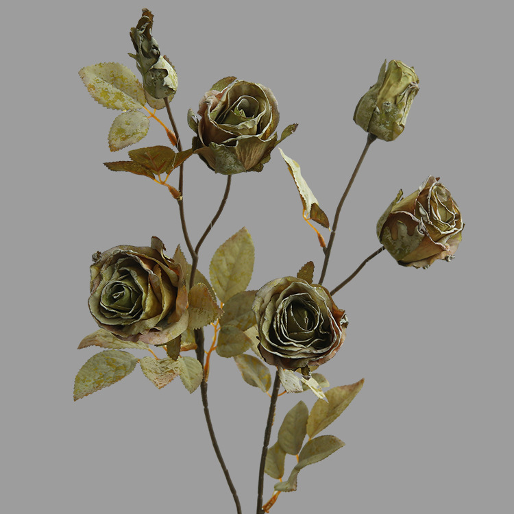 Simulated Margaery bouquet indoor  fake flowers photography props window display Blackish Green