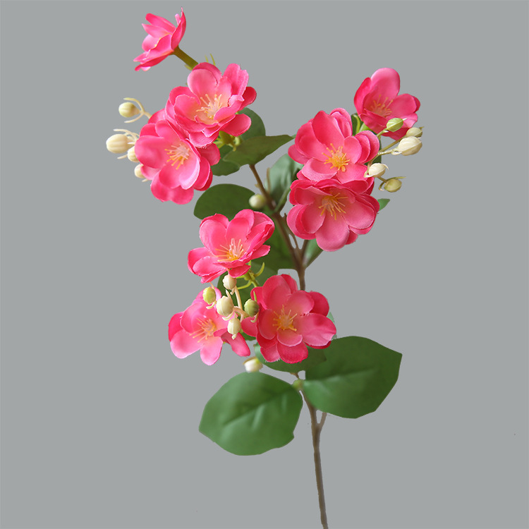 Single small jasmine artificial flower living room dining table coffee table pastoral flower arrangement fake flower arrangement Fuchsia